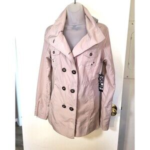 Hurley Jacket Women's Rose Pink Lightweight Removable Hoodie Short Trench M NWT